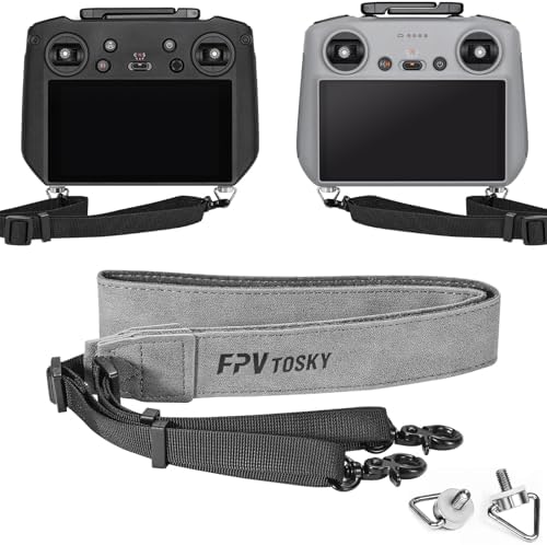 FPVtosky RC/RC 2 Lanyard Gurt für DJI Lito X1/Mini 3/4/5 pro/Avata 360 | Für DJI RC/RC 2/RC Pro/Pro 2/Plus, Komfortables PU-Leder, 3,2 cm Breit. Verstellbar, Faltbare