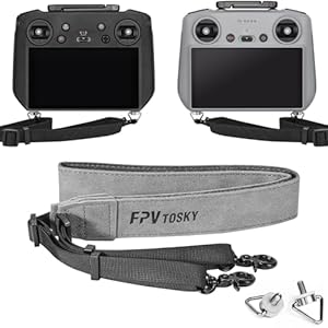 FPVtosky Lanyard for DJI RC 2 & RC & RC Pro, Mini 5 Pro Lanyard RC Neck Strap, Soft Leather Lanyard Compatible with DJI Flip/Mini 4/ Mini3 / Mavic 3 / Air 3S Remote Controller Accessories