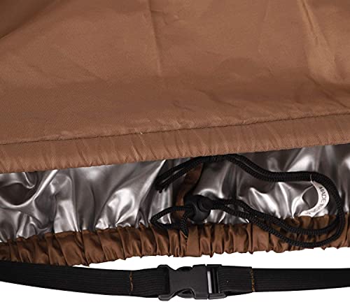 Chiminea Covers Waterproof, Protective Fire Pit Heater Cover, Chiminea Caps, Outdoor Patio Chiminea Covers, Durable Cover For Clay Chiminea , Brown (M:12"X28"X48") #TOP3