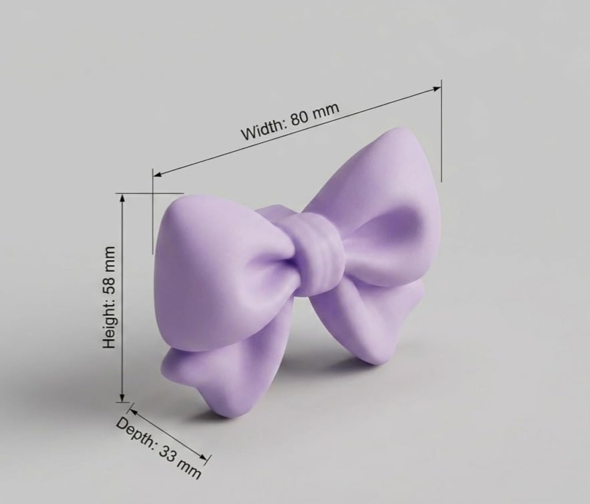 Bow Ribbon Cabinet Knobs, Pack of 2 Decorative Knobs