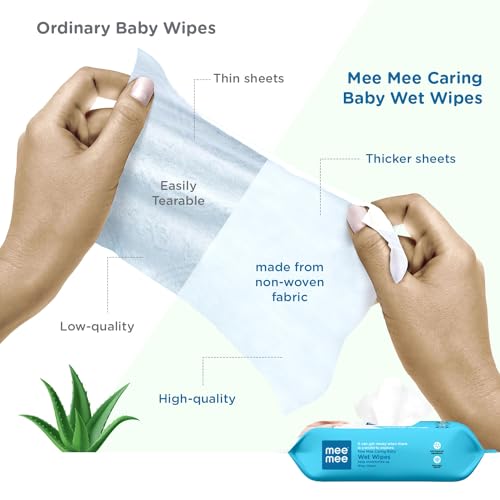 Mee Mee Soft Gentle Baby Wet Wipes (72 Wipes) Pack of 5 | Infused with Aloe Vera and Vitamin E | Paraben & Sulphate Free | Cleansing Wipes | Wipes Combo for Babies