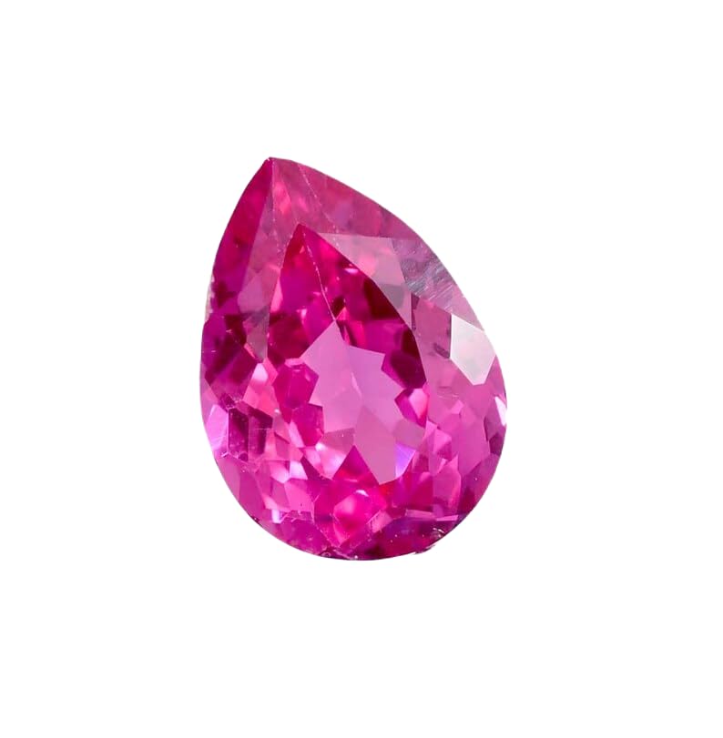 Saphir rose naturel poire 12x9mm : donnez de l'éclat à vos bijoux