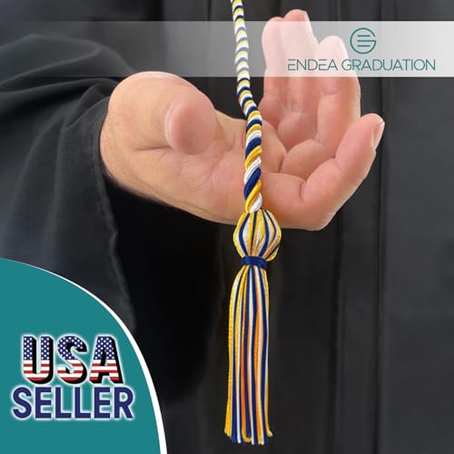 Image of Endea Graduation Single Honor Cord Three-Color (Royal Blue /Gold /White)