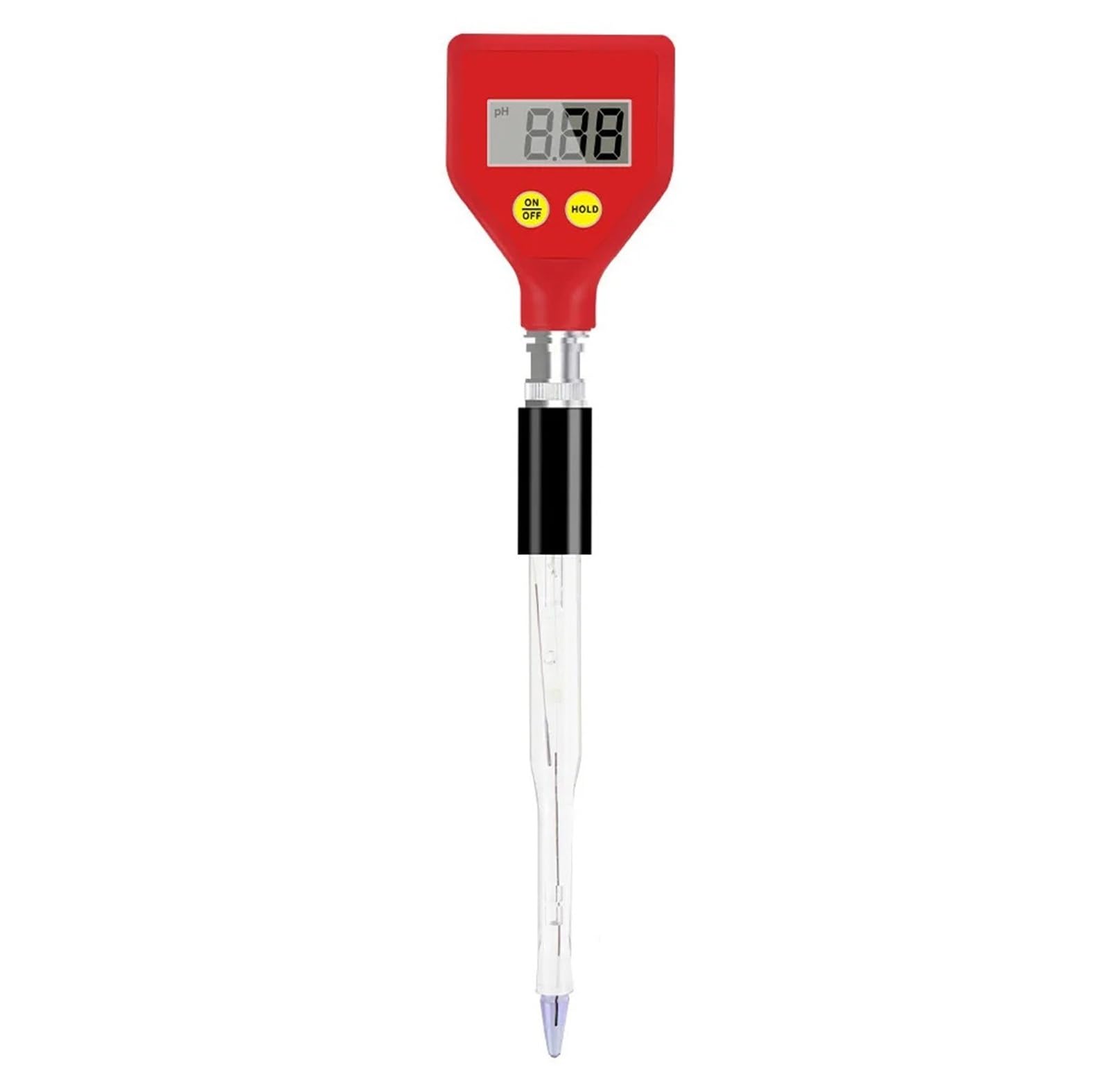 Kongmm One Color Digital Water Tester, Ph Meter Water Quality Tester Sharp Glass Electrode Ph Measuring Instrumen For Aquarium Water Food Cheese Milk Soil