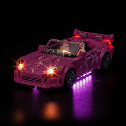Image of LED Lighting Compatible with Lego 77241 Speed Champions 2 Fast 2 Furious Honda S2000, Light Kit Compatible with Lego 77241 Car, NOT Included The Model Set - JUST Lights