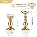 2 Pcs Gold Pillar Candle Holders, Gold Candlestick Most Ideal for 3