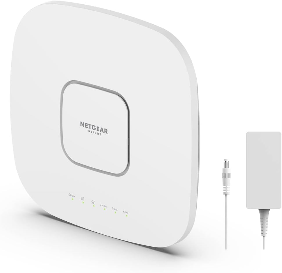 NETGEAR Cloud Managed Wireless Access Point (WAX630EP) – WiFi 6E Tri-Band AXE7800 Speed | Mesh | 802.11ax | MU-MIMO | Insight Remote Management | PoE++ | Includes Power Adapter NETGEAR Cloud Managed Wireless Access Point (WAX630EP) – WiFi 6E Tri-Band AXE7800 Speed | Mesh | 802.11ax | MU-MIMO | Insight Remote Management | PoE++ | Includes Power Adapter