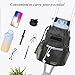 Crutch Bag Lightweight Crutch Accessories Storage Pouch with Reflective Strap and Front Zipper Pocket for Universal Crutch Bag to Keep Item Safety (Large)