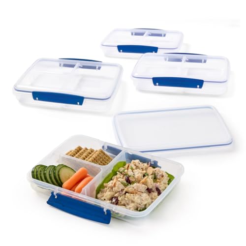 Rubbermaid Pack & Go Set with Two 350 mL Containers and Two 820 mL Containers, Divided Compartments, Meal Prep Containers with Secure Seal Lids - image 1