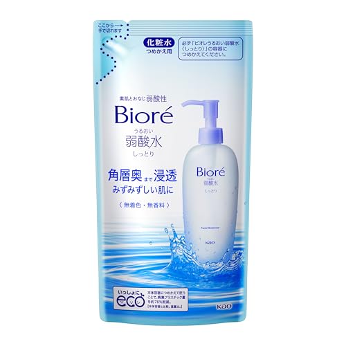 Biore Uruoi Jyaku-Sansui Shittori toner do wody - napełnienie 180 ml