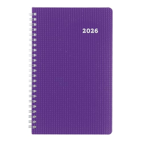 Blueline 2026 Timanager DuraFlex agenda semaine/mois, couverture poly, mauve