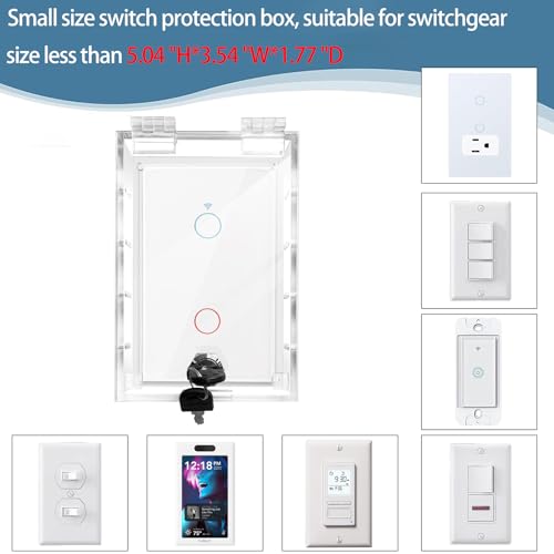 groword Switch Cover,Baby Proof Light Outlet Covers,Child Safety Switch Plate Guard,Wall Plug Box,Kids Electrical Protector Box Fits All Outlet 4.95" H X 3.35" W X 1.77" D or Smaller (1 Pack) - Thumbnail 6