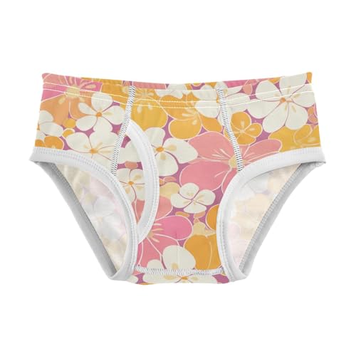 KLL Flower Pink Yellow Baby Boys Soft Underwear Briefs Breathable Children Panties