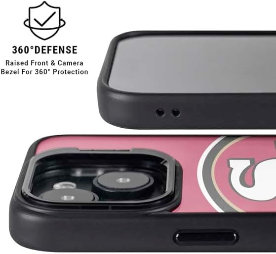 Skinit Kickstand Phone Case Compatible with iPhone 16 Plus - Officially Licensed NFL San Francisco 49ers Large Logo Design