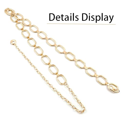 O-Ring Metal Waist Chain for Women Adjustable Metal Waist Belt Belly Link for Jeans Dress3