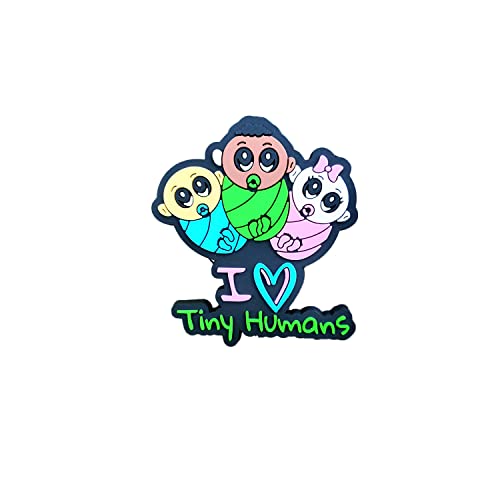 I Love Tiny Humans Pvc Retractable Healthcare Worker Id Badge Reel (Alligator Clip) #TOP21