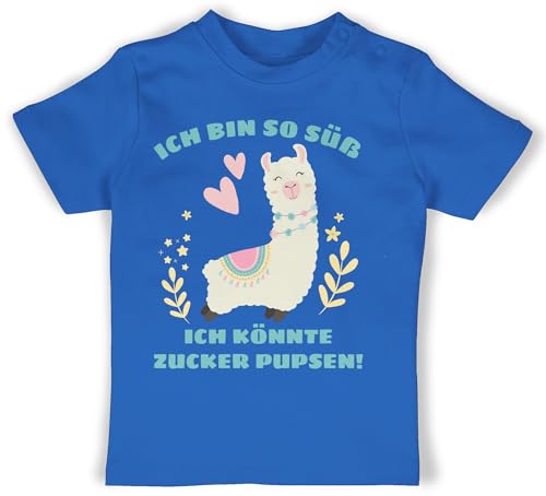 Baby T-Shirt Mädchen Jungen - Sprüche - Lama Ich Bin so süß ich könnte...
