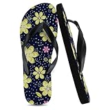 AhSUEAk Flower Design Pattern Flip Flops For Men Rubber Memory Foam Thong Sandals Athletic & Outdoor Travel Shoes Fashion Neutral Slides Comfortable Comfort Slippers Teacher Appreciation Gifts