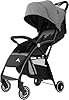 Alivio Lightweight Pushchair, Folding Baby Stroller 0-3 Years, Toddlers Travel Stroller with Mosquito Nets, Shoulder Strap, Anti-Friction & Wheels (Grey)
