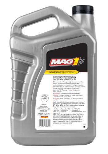 Aceite Motor Sintético Completo European 5W-40 5 Quarts miniatura 2