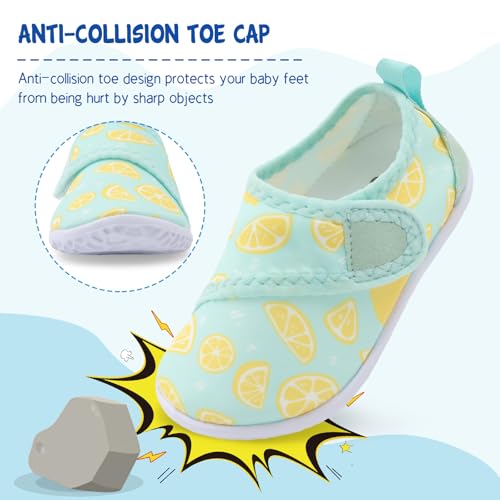 Image of LeIsfIt Toddler Water Shoes Boys Girls Barefoot Aqua Socks Kids Breathable Quick-Dry Swim Shoes for Beach Pool Surf