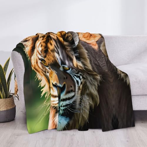 Couverture lavable super douce faune africaine grand lit - 5