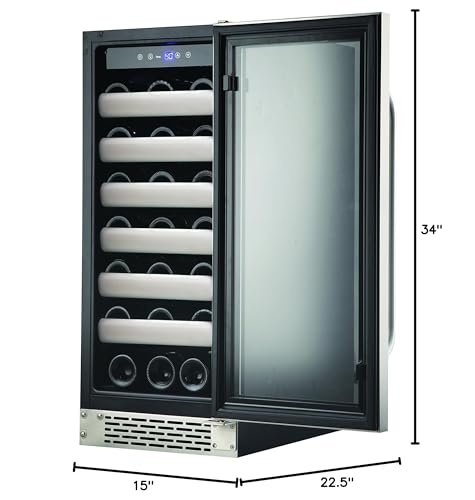 Whynter BWR-331SL Elite 33 Bottle Seamless Door Single Zone, Stainless Steel/Black Built-In Wine Refrigerator thumb #7