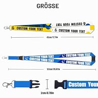 Coregiftr Personalisierte Lanyards mit abnehmbaren Halsbändern - Personalisiertes Lanyard mit Logo, Ideal für Büro, Schule, Veranstaltungen – Ansicht 3