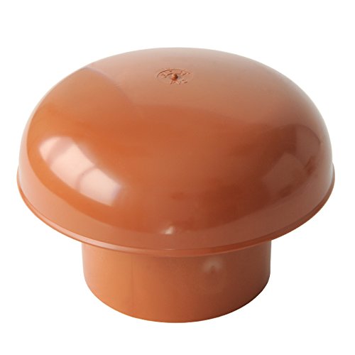 First plast cdvm100t sombrero de ventilación Cabeza esalatore, rojo, diámetro 100u00a0mm