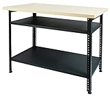 2 lieferbare Größen Werkbank Arbeitstisch Werktisch Werkstatttisch Montagewerkbank Packtisch Stahl Anthrazit versch. Höhen, Höhe:85 cm