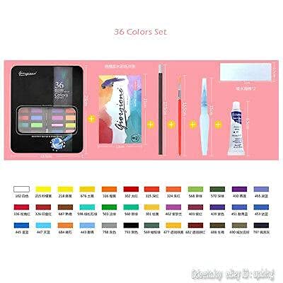 Aquarela Pastilha Giorgione 36 Cores Estojo Metal
