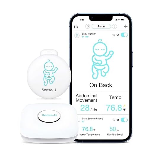 Sense-U Smart Baby Monitor 3: Notificações em tempo real para movimento abdominal, rolagem, sensação de temperatura e umidade a qualquer hora, em qualquer lugar, verde