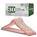 Neaties American Slim Cedar Wood Hangers with Notches and Bar for Fresh Closet, 30pk