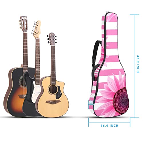 Housse étanche pour guitare acoustique avec double bandoulière et poche Motif floral, Multicolore 03., 42.9×16.9×4.7 in… - Les Beatles, Paul McCartney, John Lennon, RIngo Starr, George Harrison Housse étanche pour guitare acoustique avec double bandoulière et poche Motif floral, Multicolore 03., 42.9x16.9x4.7 in… – Image 6