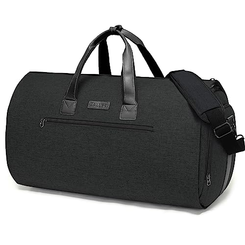 Suit Garment Bags for Men Travel, zalupri Convertible Carry on Garment Bags with Shoulder Strap - 2 in 1 Hanging Suitcase Suit Duffel Bag for Men Women, Black