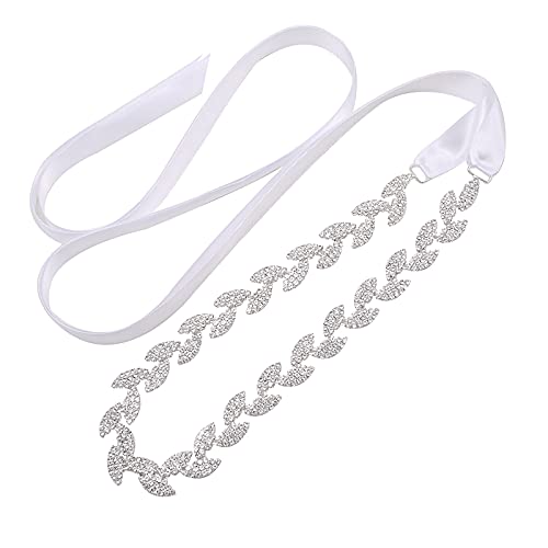 Crystal Bridal Belt Sash Handmade Wedding Sash with Rhinestones Pearl Belt for Wedding Dress Gown