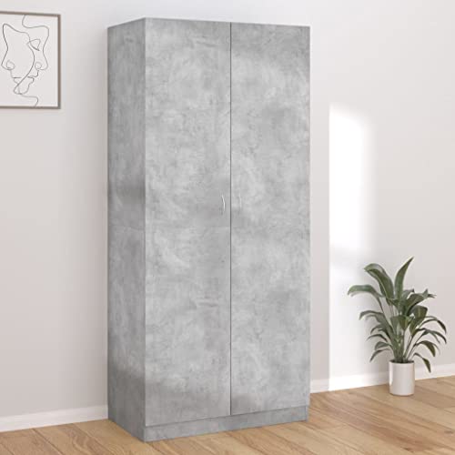 GCHDHAPB Armarios y almacenaje, armarios y armarios-Armario gris hormigón 90x52x200 cm madera de ingeniería