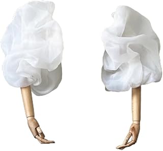 Detachable Short Puff Sleeves, Organza Arm Sleeves for Wedding Dress - Buy now