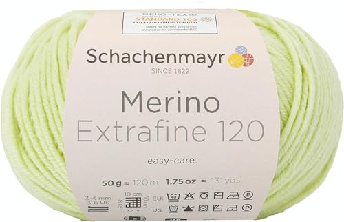 Schachenmayr Merino Extrafine 120, 50G limone Fils À Tricoter