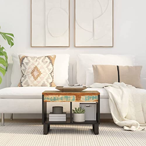 Table basse bois de récupération avec rangement pour optimiser les petits salons - 2