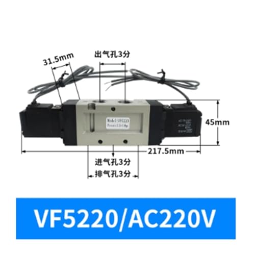 Électrovanne pneumatique VF5220 AC220V évite les fuites d'air comprimé