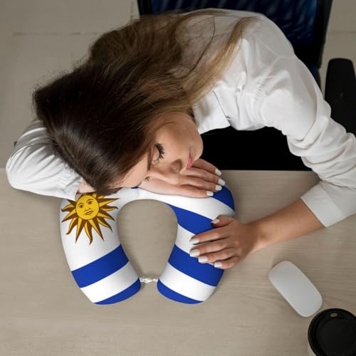Almohada de viaje espuma memoria tamaño U lavable miniatura 6