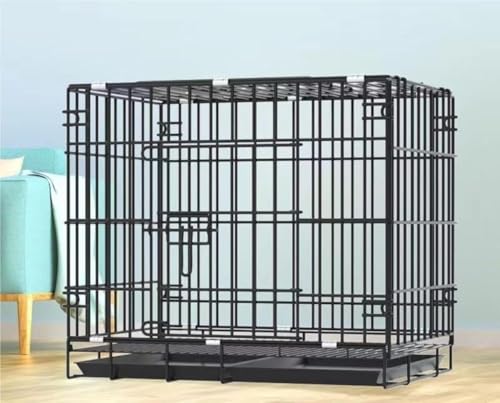 飼育ケージ 鶏舎 、家庭用 飼育ケージ 小動物ケージ 屋外鶏用ケージ 掃除しやすい 通気性 折りたたみ 鶏かご 掃除しやすい 小動物フェンス、家禽鉄条網、黒 シャシー 屋外、屋内、裏庭、農場用 (ブラック,61*42*50cm)