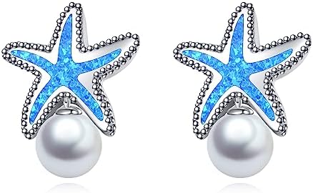 JOERPH 925 Sterling Silver Pearl Earrings Fashion Jewellery Christmas Gifts for Women Girls