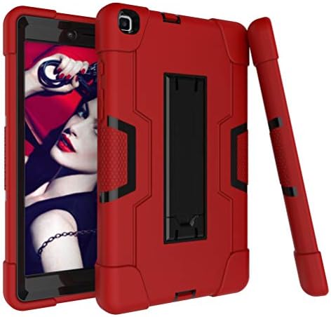 Galaxy Tab A 8.0 Case 2019, Bingcok Heavy Duty Rugged Full-Body Hybrid Shockproof Drop Protection Cover with Kickstand for Samsung Galaxy Tab A 8.0 2019 Model SM-T290 /SM- T295 (Red)
