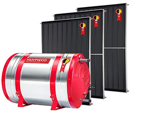 Aquecedor Solar 500 L Inox 304 alta pressão nível + 3 Coletores de 1,5m² MX Komeco