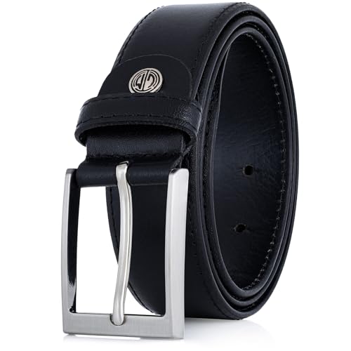 LINDENMANN Ledergürtel Herren/Gürtel Herren, Rindleder-Gürtel XL bombiert, schwarz, Größe/Size:100