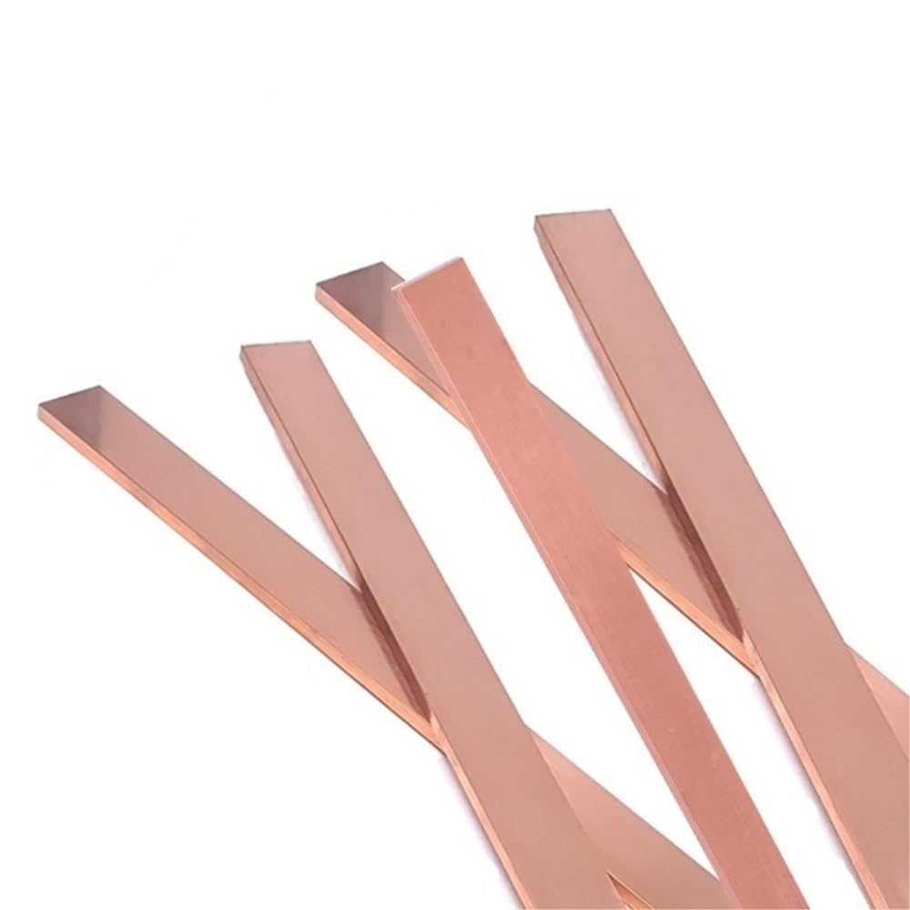Flaches violettes Kupferblech, T2-Kupfer-Flachstreifen, 1–2 mm dick, 10 mm breit, 250 mm/10 Zoll for CNC-Stanzen und Biegen(2mm)