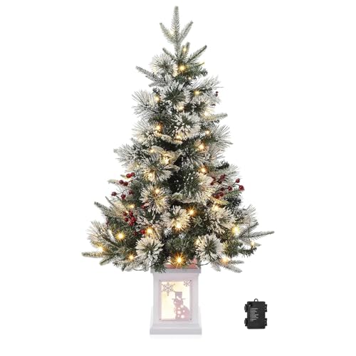 Bellezza Durevole e Sicura Materiali premium e aghi ignifughi per una resa realistica, struttura stabile e base a tema pupazzo di neve. Niente aghi che cadono, niente innaffiature: l’albero resta perfetto e ordinato anno dopo anno.
