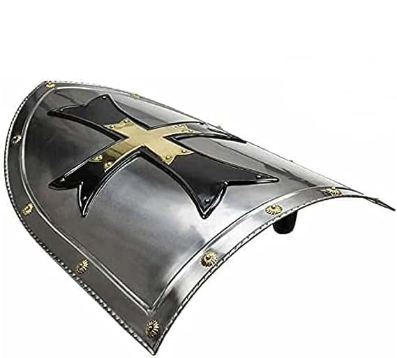 Scudo in acciaio crociato medievale 18 Gauge Armatura Templare vichingo Acciaio Scudo di ferro Crociato medievale Scudo in acciaio 18 Gauge Armatura Templare vichingo Acciaio Scudo di ferro Battaglia